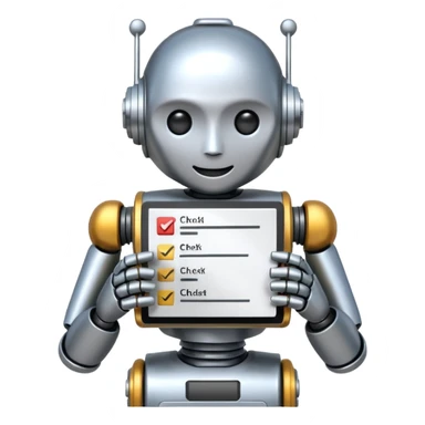 emoji of a checklist for a robot sticker