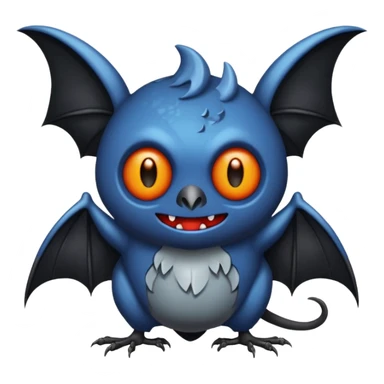 Monstre a corp craquelé fait de lave avec des ailes de chauve-souris et un tête de pierre carbonisé avec une mâchoire carré  sticker