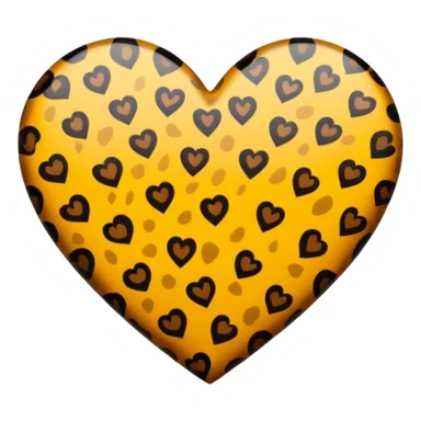 heart with leopard print sticker