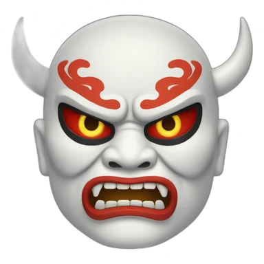 japanese oni mask sticker