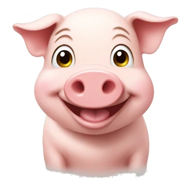 Happy pig sticker