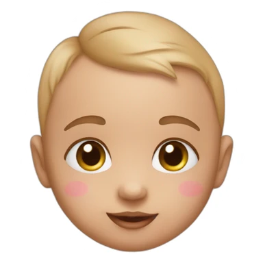 Baby with heartss sticker