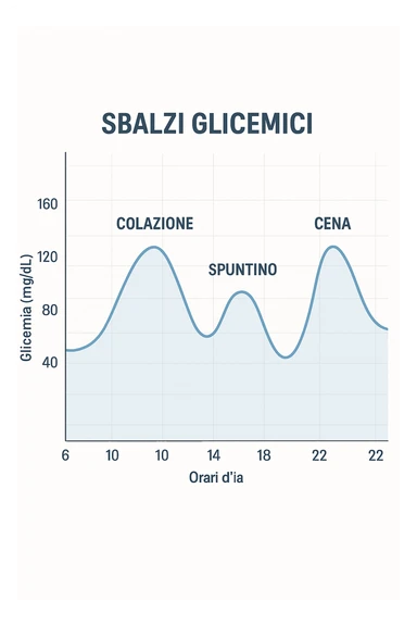 Sbalzi glicemici con grafico italiano sticker