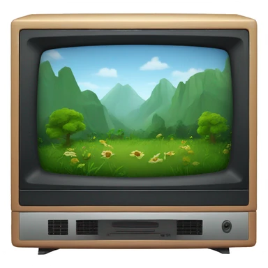 flat screen TV with nature documentary sticker