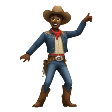 Cowboy dancing  sticker