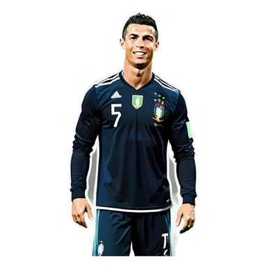 Cristiano Ronaldo con la copa el mundo  sticker