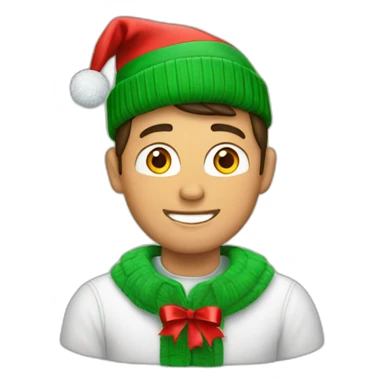 Un cristiano con un gorro de navidad sticker