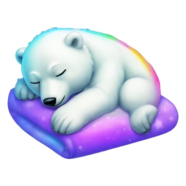 lisa frank sleeping polar bear full sticker