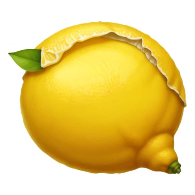 The leftovers of a lemon after making lemon juice sticker