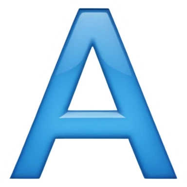 capital letter "A" printed in blue color square shape in center sticker