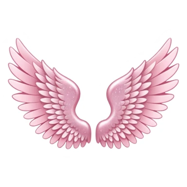 Tiny, mini, so smallest, soft pink, sparkly angel wings sticker