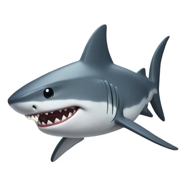 Shark with a top hat sticker