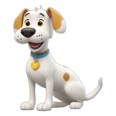 catdog white background, 3d, unreal engine 5 sticker