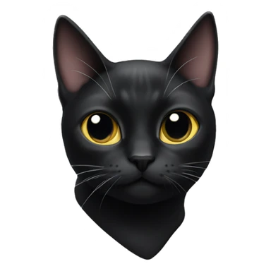 black cat white spot chest sticker