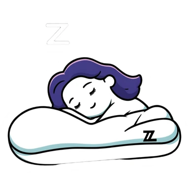 girl sleeping with Z symbols floating above her sticker
