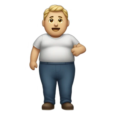 Man with a big stomach sticker