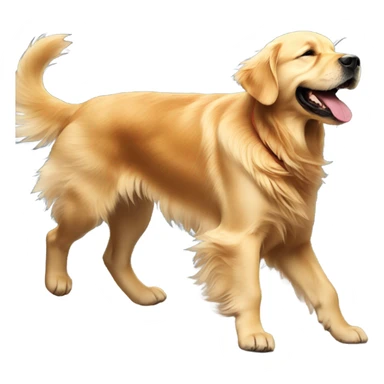 Golden retriever break dancing  sticker