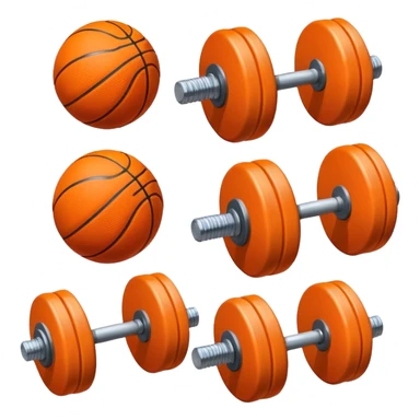 Dumbbell and ball sticker