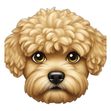 golden maltipoo angry sticker