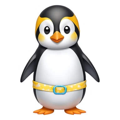 penguin wearing a bathing suit sticker