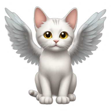 Cat with wings sticker