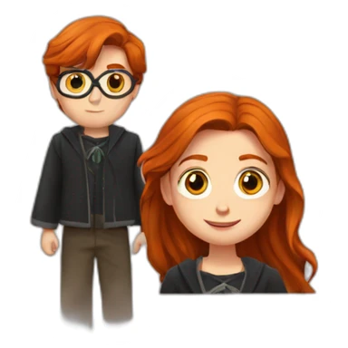 Ginny Weasley embrasse Harry Potter sticker