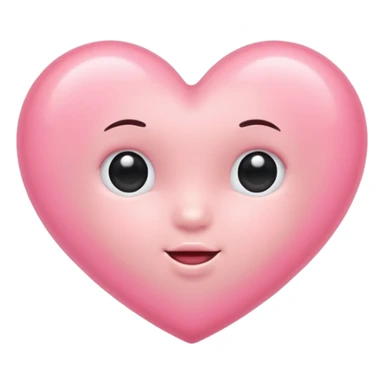 baby pink heart sticker