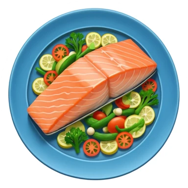Steamed salmon with vegetable sauté sticker