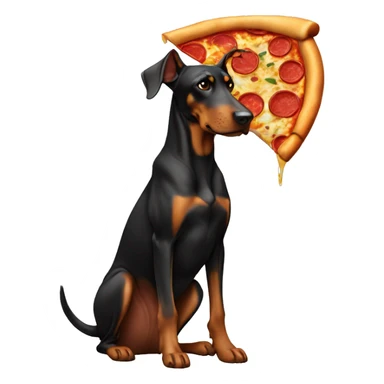 Doberman pizza sticker