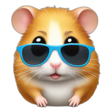 hamster with sunglasses sticker