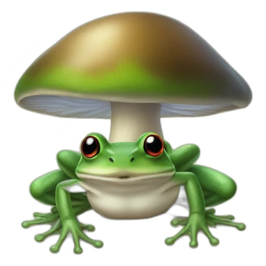 a frog under a mushroom sticker