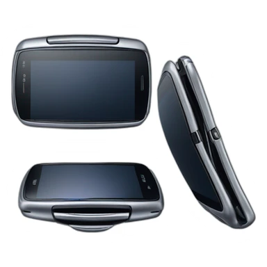 open Motorola Razr V3 mobile device with the iconic clamshell design sticker