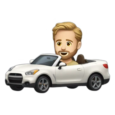 Ryan gosling driving a car sticker