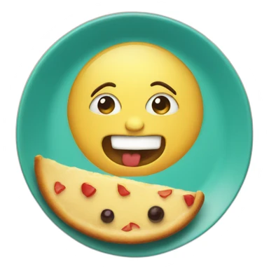 cute plate hungry sticker