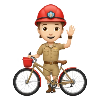 Make emoi of scout on bike sticker