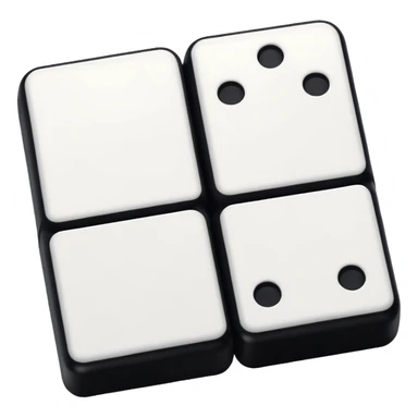 una ficha de dominó sticker