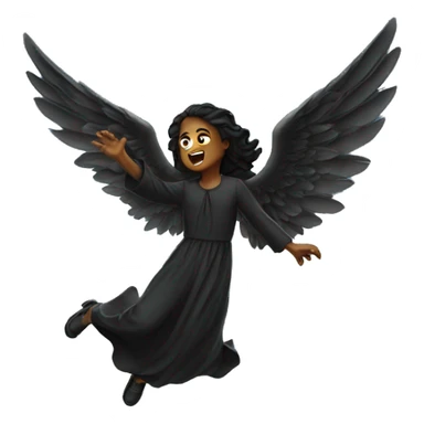 dark angel falling from the sky sticker