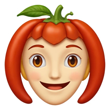 a smiling face with paprika sticker