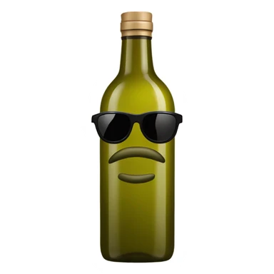 Masculine Olive oil with a sunglasses on  sticker