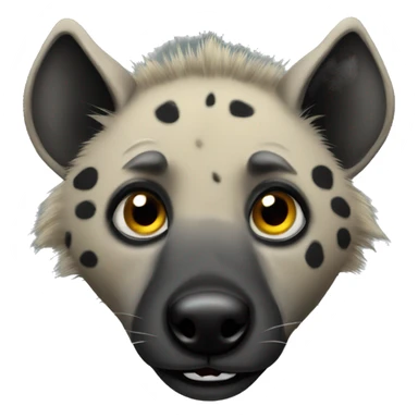 hyena with black eyes sticker
