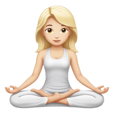 angelic blonde yoga girl sticker