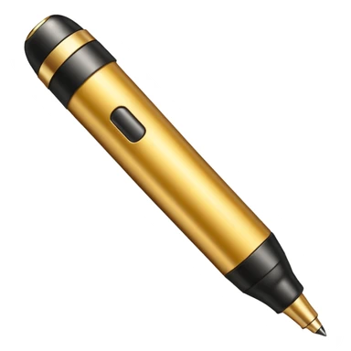 golden permanent marker emoji, with a shiny effect sticker