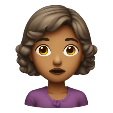 Pouting woman sticker