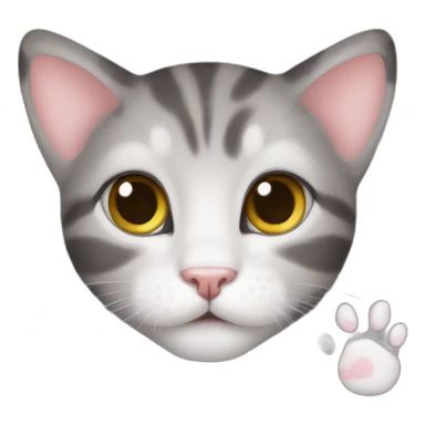 Cute kitten paws sticker