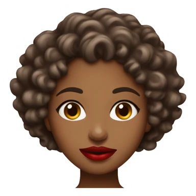 pretty-curly-chocolate-woman-red-lips- sticker