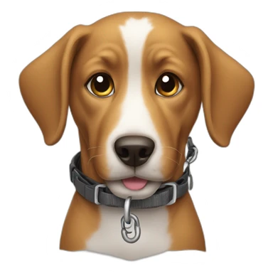 dog on a leash sticker