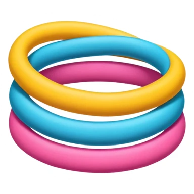 hair tie for tying hair，colourful，三根叠在一起，交错着叠 sticker