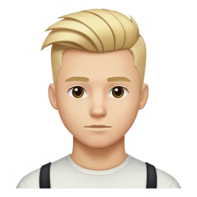 blonde male hair side swept undercut with high fade sticker