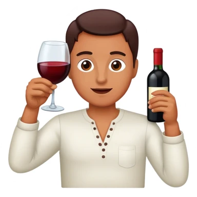 Gypsy Punk drinking red wine from bottle sticker