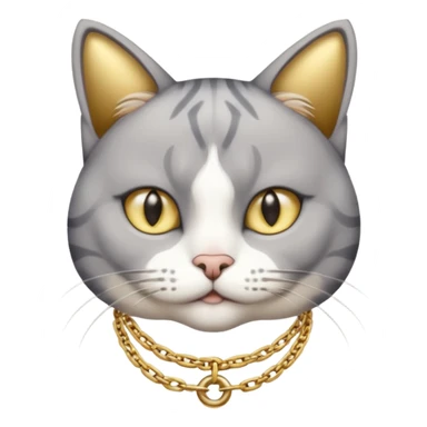 Rengi gri beyaz olaolan rapci kedi sticker